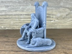 3D Printed Viking Jarl Plastic Figurine, Norse Warrior Miniature 60mm