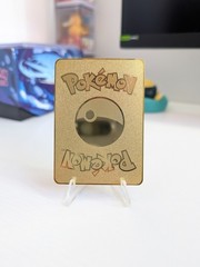 Pikachu Fan Art Gold Metal Display Card 25th Anniversary Unofficial
