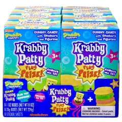 =Lot: 8 Blind Boxes= SpongeBob SquarePants Krabby Patty Candy Plus Prize