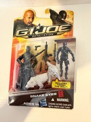 G.I. Joe Retaliation Snake Eyes V67 figure with Timber The Wolf 2013 NEW *835