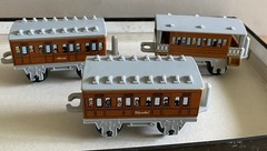 1992 Toby The Tram #7 Engine With 3 Cars From The Shining Time Station TV Series