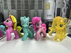 My Little Pony MLP G4 Mini Pony Shimmer Fluttershy Yellow Lot Of 8 Mini Figures