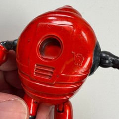 NICOGE Red Robot Action Figure 3.5in Articulated Plastic Toy JXZ7017