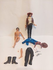 Vintage Mego Wild Bill Hickok Western Heroes Action Figure Wyatt Earp Broken