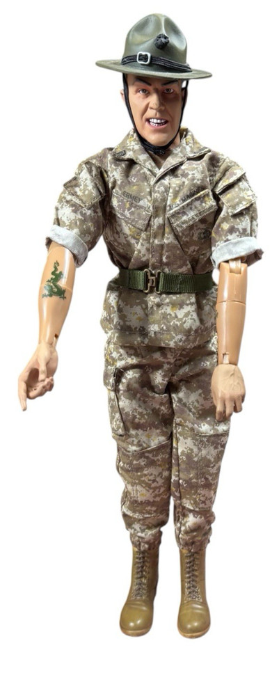 R Lee Ermey Gunny Xtra Salty Sideshow 12” Talking Figure USMC 1/6 READ FMJ