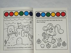 BLUE’S CLUES PAINT WITH WATER COLORING BOOK – A DAY A THE BEACH – FROM 1999
