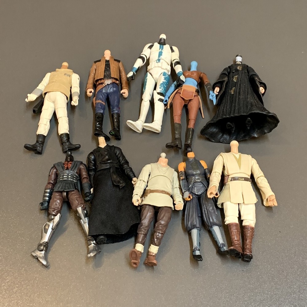 Lot of 10 pcs 3.75″ Star Wars Action Figures NO HEADS Rare TOY GIFT KIDS #122