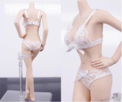1/6 female white Lace Lingerie bra Panties set for Kumik Phicen hot toys ❶USA❶