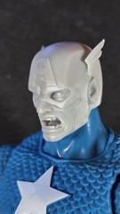 Custom 3D-printed Marvel Legends Marco Checchetto Styled Captain America Heads