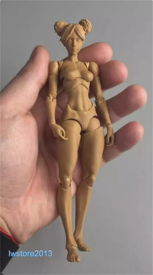 Romankey x COWL 1:12 Dark Skin Super Jointed 6″ Female Figure Head Body Toys