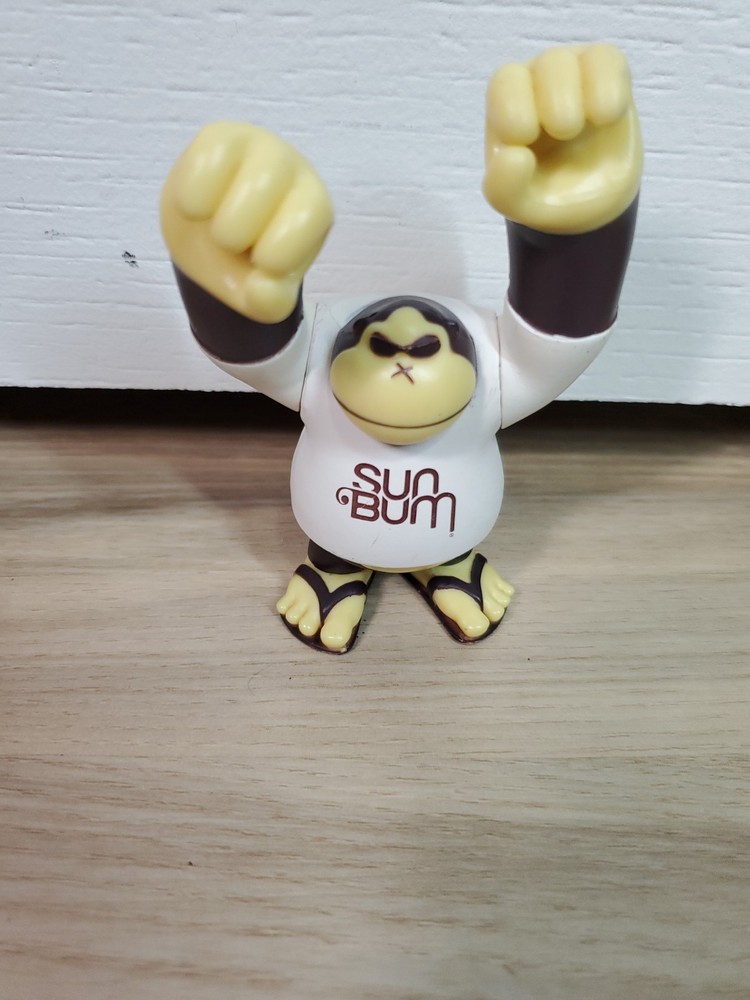 Sun Bum Sunny Gorilla Monkey Figure Poseable Arms Feet PE-ZC-22D 3″ Advertising