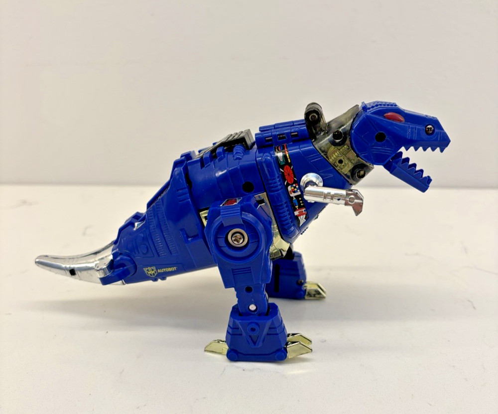 Vintage 1984 Grimlock Autobot Dinosaur Dinobot Transformers Generation 2 Blue