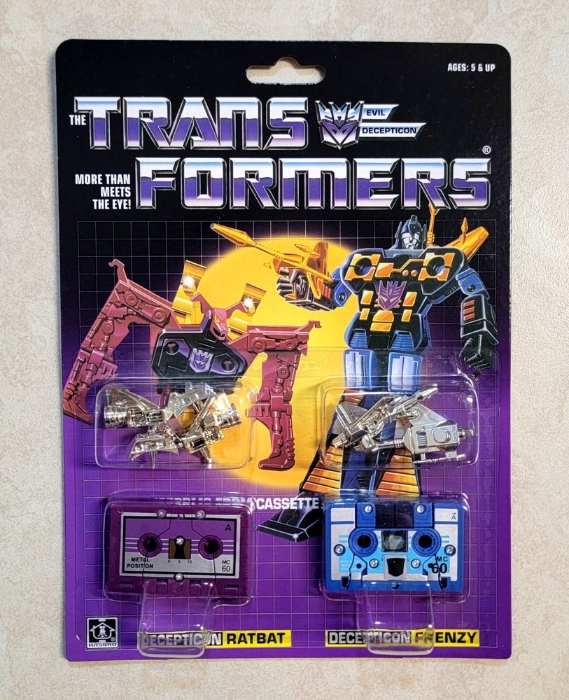 TRANSFORMERS G1 FRENZY & RATBAT US SELLER RARE! DECEPTICON SOUNDWAVE CASSETTES