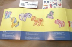My Little Pony 1984 Hasbro Hi-C Promo Advertising Poster Calendar W/Stickers