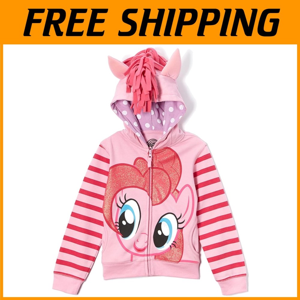 Girls My Little Pony Pinky Pie Hoodie, Cotton, Side Pockets