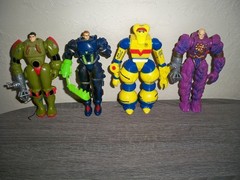 INHUMANOIDS 1986 LOT 4 FIGURES BRIGHT LIQUIDATOR ARMSTRONG AUGER PART REPAIR SET