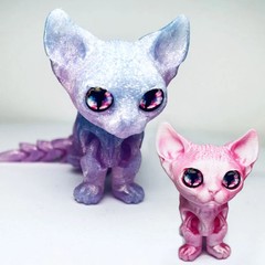 3D Printed Siamese Cat Movable Joint Fidget Toy Stress Relief Decompression