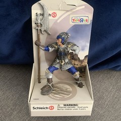 New Schleich World of History Exclusive Blue 72031 Dragon Knight W/ Pole Arm
