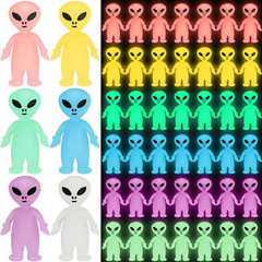 30 Pcs Mini Alien Figures Bulk Glow in the Dark Small Little Tiny Aliens Figurin