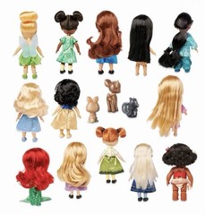 VIRAL 13pc Disney PRINCESS Animators Collection 5” Mini DOLLS Gift Set NEW HTF