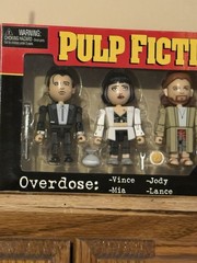 BRAND NEW! NECA 4 MINI FIG SET PULP FICTION OVERDOSE 2004 VINCE MIA JODY LANCE🔥
