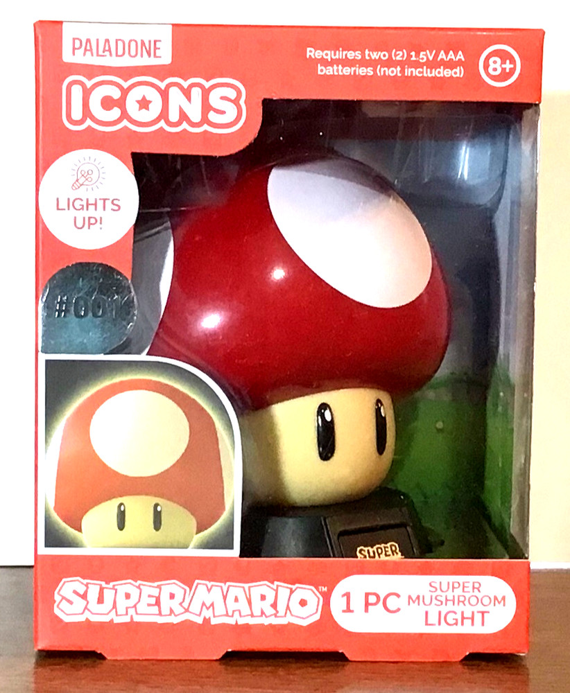 (1) Paladone Icons Super Mario Super Mushroom Light #001 Nintendo NEW!!!!!!!!!