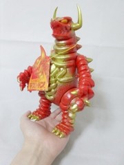 Monstock Toumart Destdon 10″ Vinyl Figure + Tag Red Gold Touma G1 Sofubi Kaiju