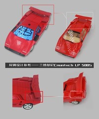 Shoulder Gun Filler Tail Spoiler Upgrade Kit For Kingdom Sideswipe Red Alert