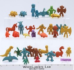Lot of 33 Soft Plastic / VINTAGE Rubber Monsters Figures Dinosaurs Diener Toys
