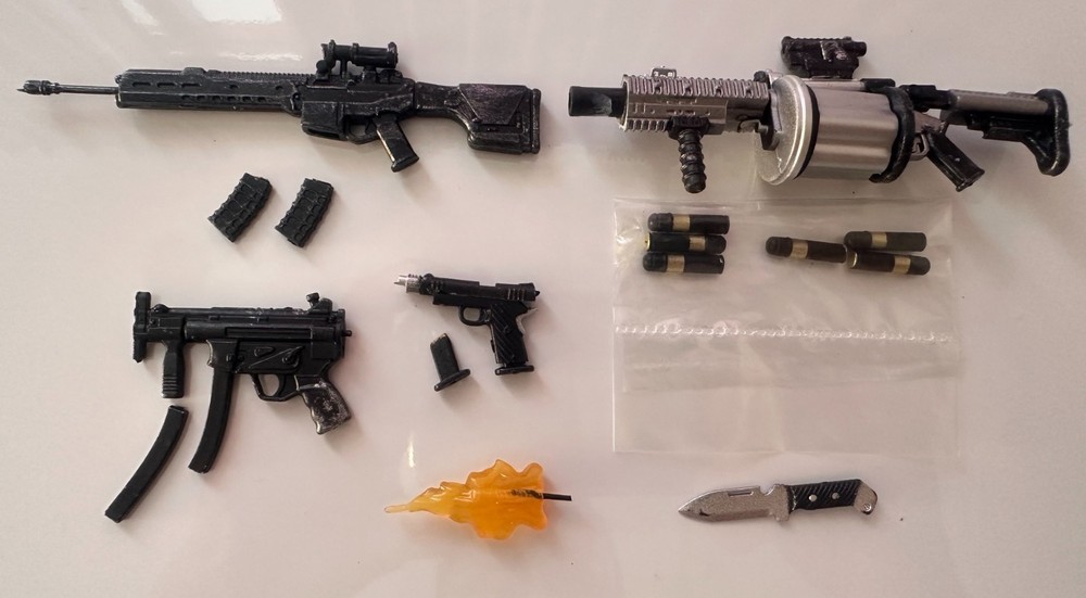 18pcs lot Punisher Weapons Accessories Rifle for 6″ Action Figure 1:12 Mezco