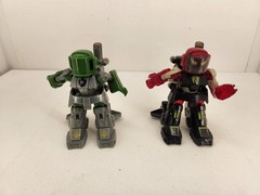Battleborg Battling Robot Action Figures Battle Pack Red Army Green Tomy