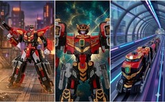 Authentic SAMG Metal Cardbot S BLASTRAIN & FLAMENOVA Transforming Robot Car Set