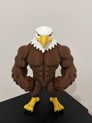 American GigaChad Eagle – Patriotic Muscle Eagle Figure