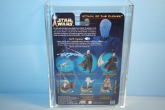 STAR WARS 2003 AFA GRADED MINT ON CARD AOTC DARTH TYRANUS FIGURE WEAPON HASBRO
