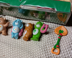 Lot (12) Care Bears 1980s Era Vintage 3.5″/2.5″ Plastic Dolls w Collector’s Case