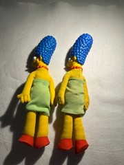 20th Century Fox The Simpsons Marge Plush/Plastic Figures LOT of 2 VTG 1990