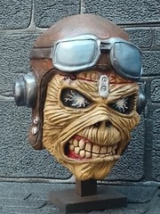 Eddie “Aces High” Latex Mask Handmade Fan Art . Stylized Painting. Fan Art