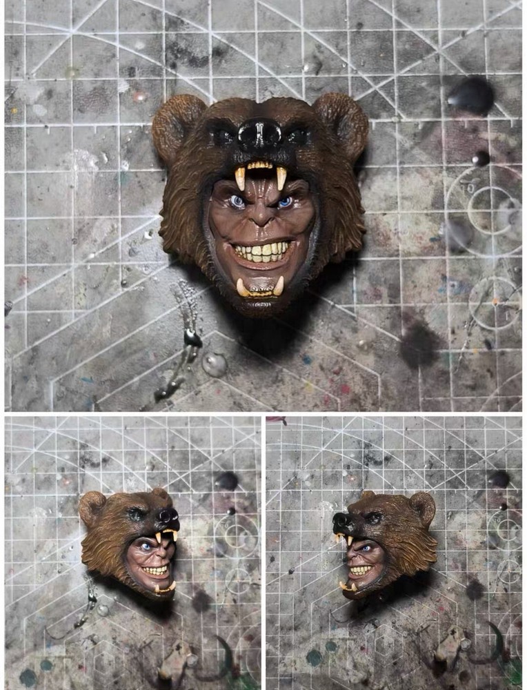 9in Xesray Studios Fit Head Combatants Fight For Glor Bear Man No Figure