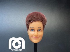 NEW MEGO ALICE FLOCKED HEAD FOR 8 INCH FIGURE BODY 1/9 scale (M103)