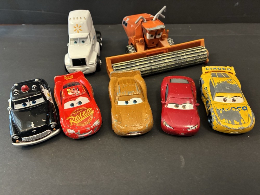 Disney Pixar Cars Lot 7 Frank Combine lightning McQueen Die Cast Vehicles ROUGH