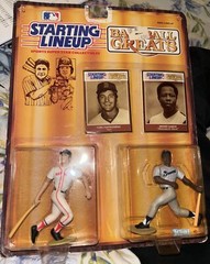 Starting Lineup Wrong Sticker Back Hank Aaron Carl Yastrzemski Red Sox’s Braves