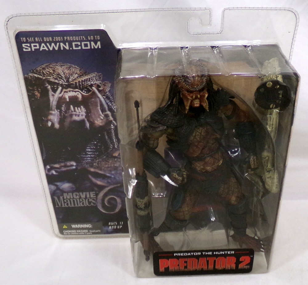 McFarlane Movie Maniacs Series 6 Predator 2 The Hunter 6″ Figure 2003 New Sealed