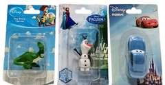 Lot of 3 Disney Figurines – Rex/Toy Story, Olaf/Frozen, and Sally Carrera/Cars