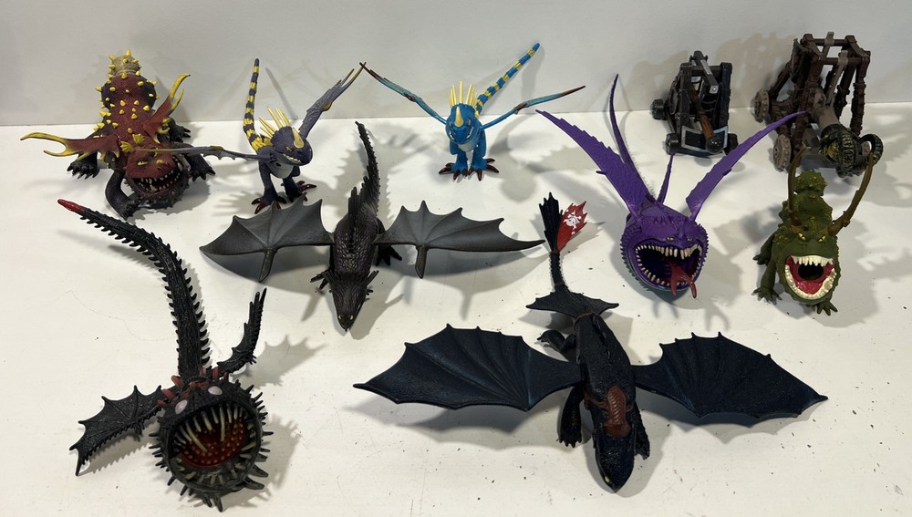 RARE DreamWorks Spin Master How to Train Your Dragon Figures LOT