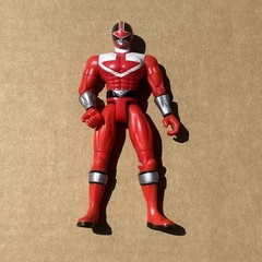 Red Power Ranger 2009 Bandai 6” Action Figure Poseable No Accessories