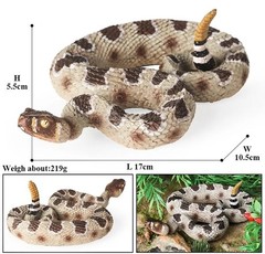 Rattlesnake Toy Action Figure Small Animal Figurine Doll Gift for Kids