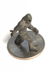TINY BIGFOOT FIGURINE 1 INCH MINI SASQUATCH MICRO FIGURE 2.5 CM TOY HO SCALE