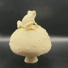 Poison Dart Frog Mushroom Wild Animal Decor Figurine Room Decor 3D unpainted