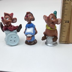 Vintage Disney Cinderella Jaq Gus Gus Suzy Mouse PVC Figure Lot of 3 Very Rare