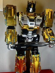TRANSFORMING ROBOT SAMS CLUB MEMBER’S MARK HUGE 23″ GOLDTONE TO BLUE TOY TESTED
